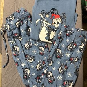 Disney Blue Pajama Set with Character Design